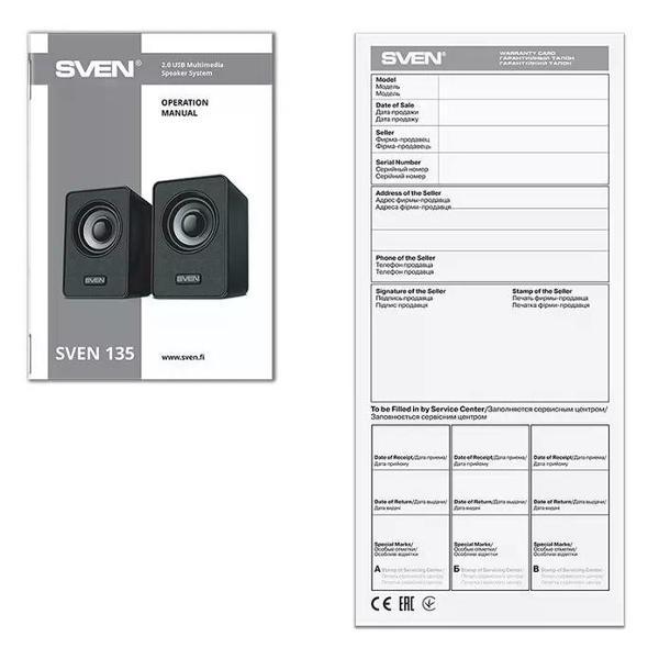 Колонки компьютерные Sven 135