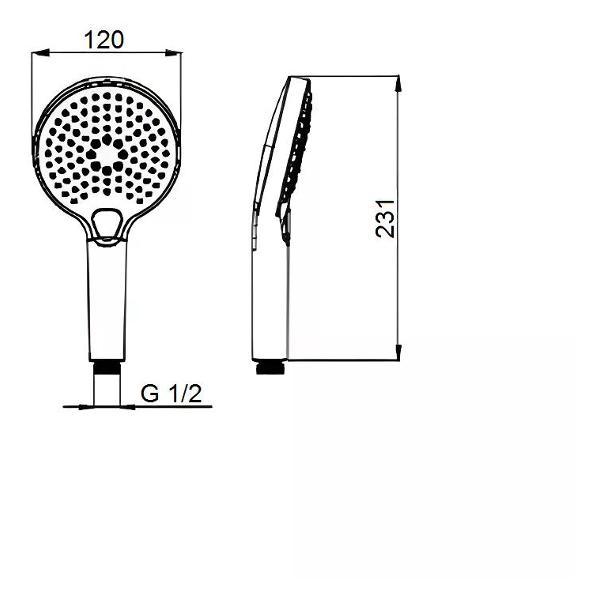 Лейка для душа AQUAme AQM8510GM