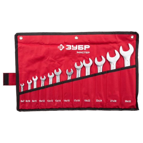 Набор Зубр 27010-H12 ключи рожковые (6-32мм, 12шт)