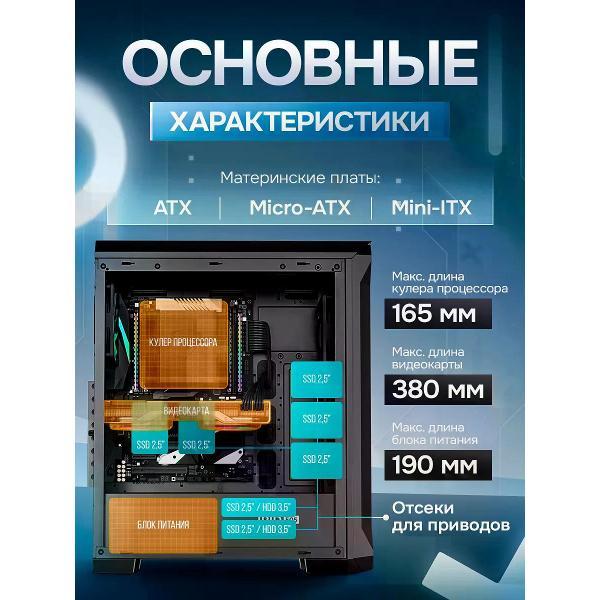 Корпус для компьютера Genesis Irid 505 V2