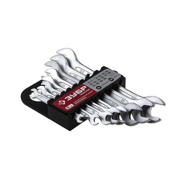 Набор Зубр 27011-H8 ключи рожковые (6-24мм, 8шт)