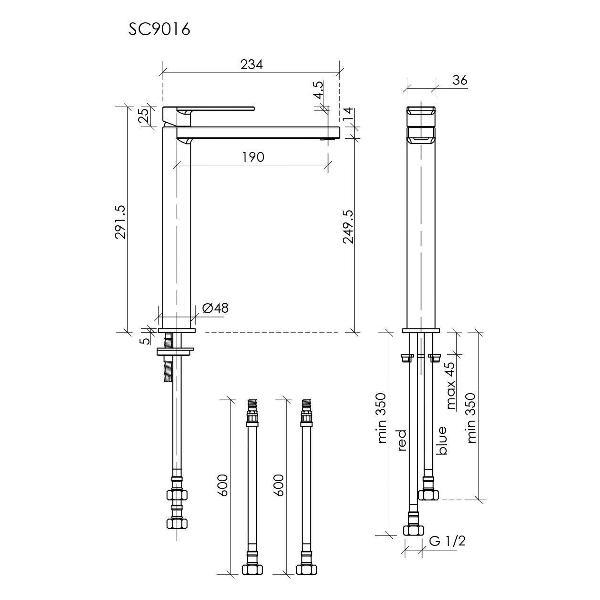 Смеситель sancos Студия (Studio) SC9016CH