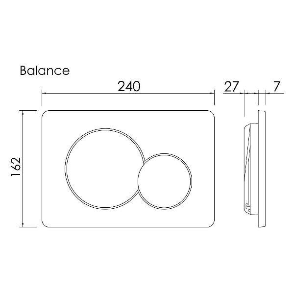 Система инсталляций и смыва Ceramicanova Баланс (Balance)/Квадрат (Square) CN12-003BG