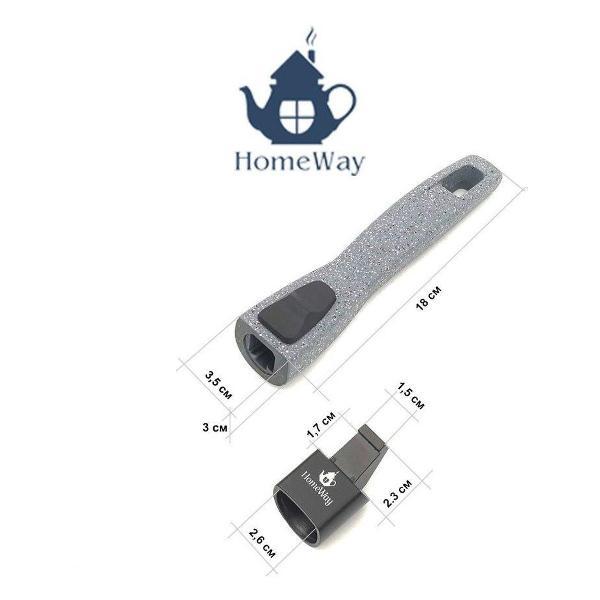Съемная ручка для сковородки HomeWay Ручка съемная универсальная для сковороды, бакелит