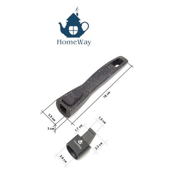 Съемная ручка для сковородки HomeWay Ручка съемная универсальная для сковороды, бакелит