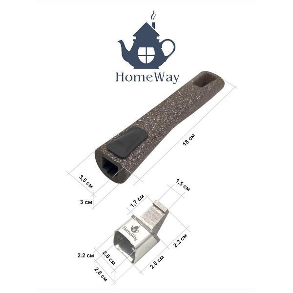 Съемная ручка для сковородки HomeWay Ручка съемная универсальная для сковороды, бакелит