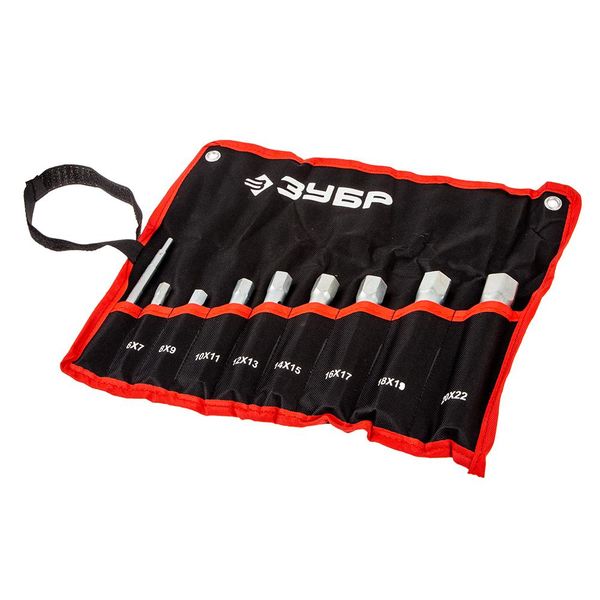 Набор Зубр 27162-H9 ключи трубч.торц. с воротком(6-22мм,9пр)