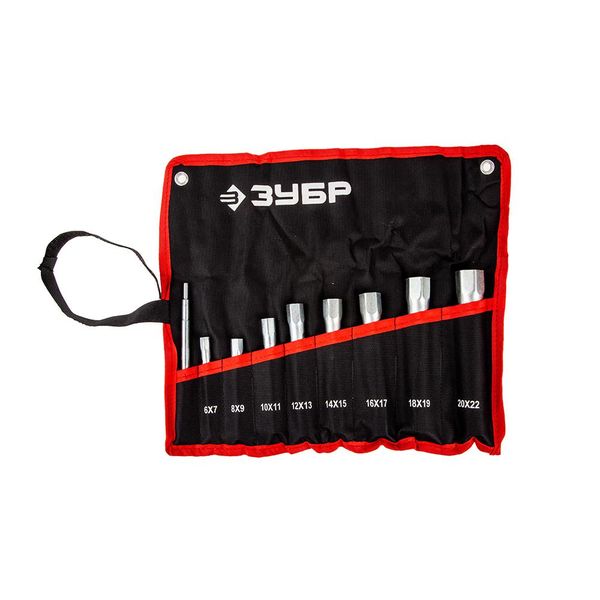 Набор Зубр 27162-H9 ключи трубч.торц. с воротком(6-22мм,9пр)