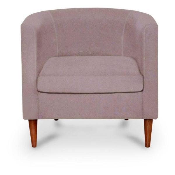 Кресло IKEA Мягкое кресло Тульсте, 65х61х62 см (пудровый велюр)