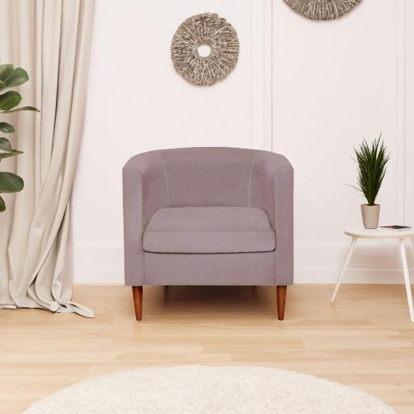 Кресло IKEA Мягкое кресло Тульсте, 65х61х62 см (пудровый велюр)