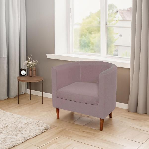 Кресло IKEA Мягкое кресло Тульсте, 65х61х62 см (пудровый велюр)