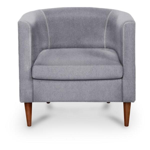 Кресло IKEA Мягкое кресло Тульсте, 65х61х62 см (серый, велюр)