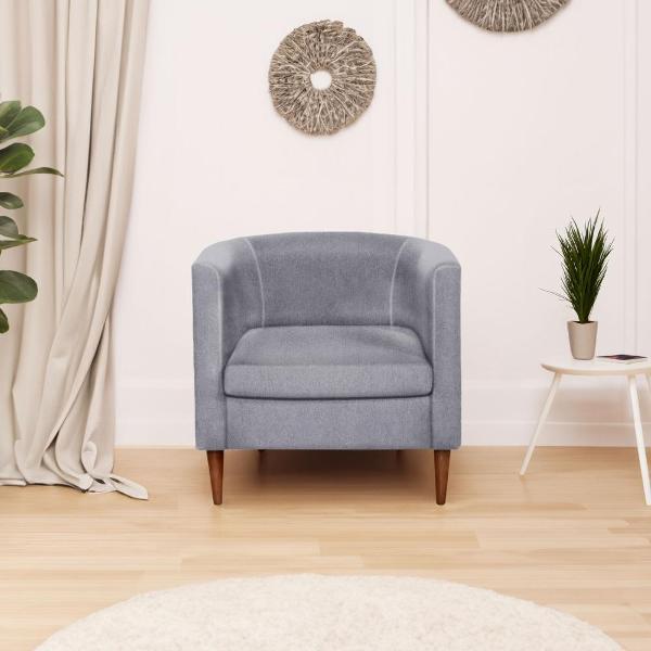 Кресло IKEA Мягкое кресло Тульсте, 65х61х62 см (серый, велюр)