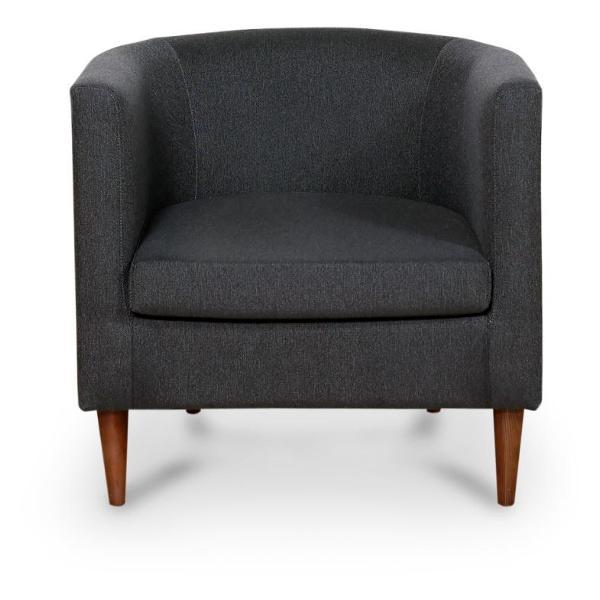 Кресло IKEA Мягкое кресло Тульсте, 65х61х62 см (антрацит, рогожка)