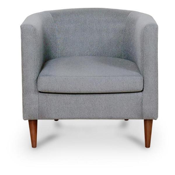 Кресло IKEA Мягкое кресло Тульсте, 65х61х62 см (светло-серое, рогожка)