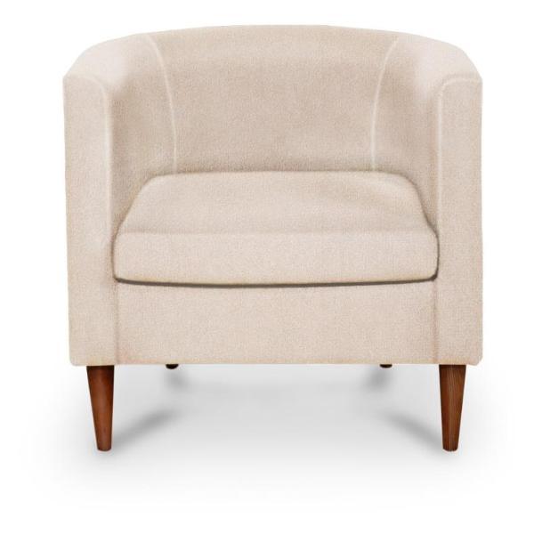 Кресло IKEA Мягкое кресло Тульсте, 65х61х62 см (бежевый, велюр)