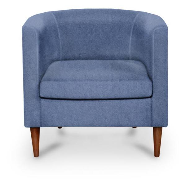 Кресло IKEA Мягкое кресло Тульсте, 65х61х62 см (синий, велюр)