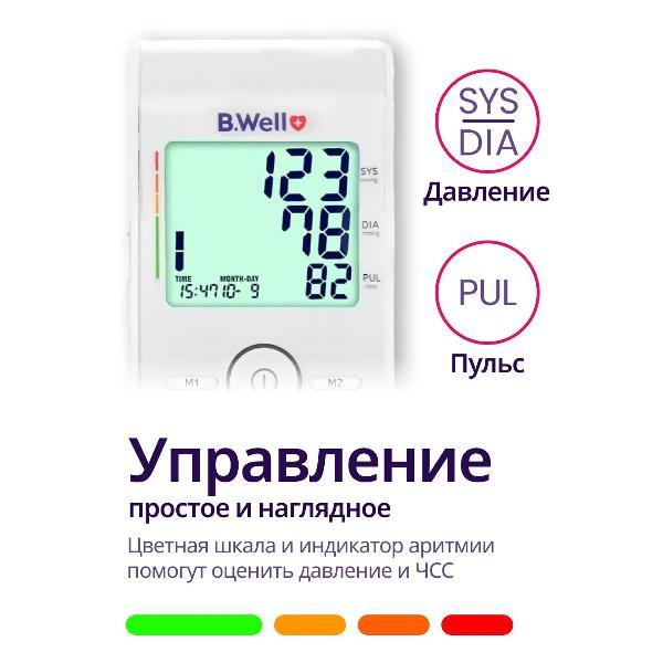 Тонометр B.Well MED-55 автоматический , универсальная манжета 22-42 см, адаптер