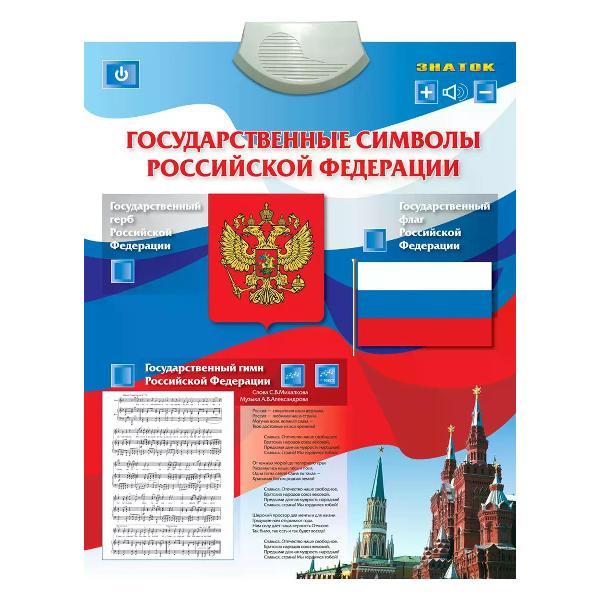 Интерактивная игрушка Знаток Звуковой плакат "Гос. Символы Российской Федерации"