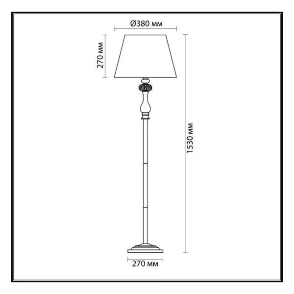 Светильник напольный, торшер Odeon Light Торшер ODEON LIGHT GAELLORI 3393/1F E14 40W серебристый