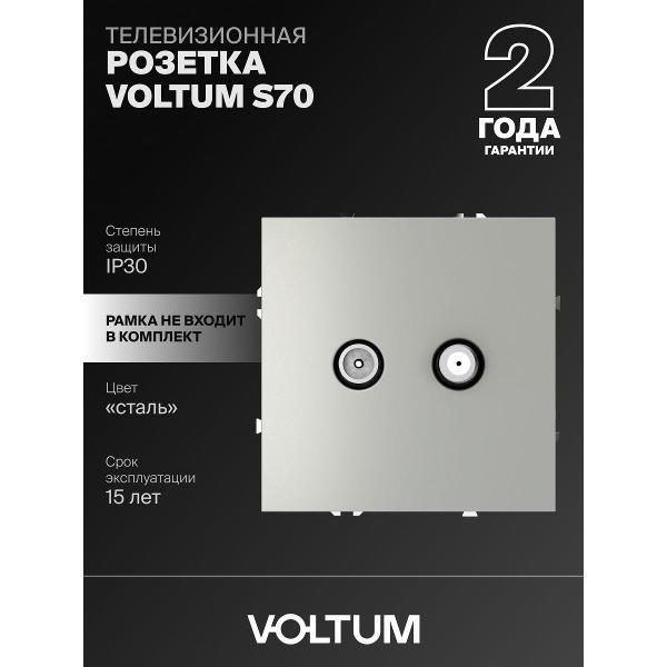 Розетка электрическая VOLTUM S70 фото