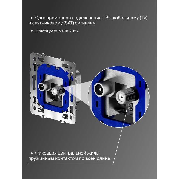 Розетка электрическая VOLTUM S70