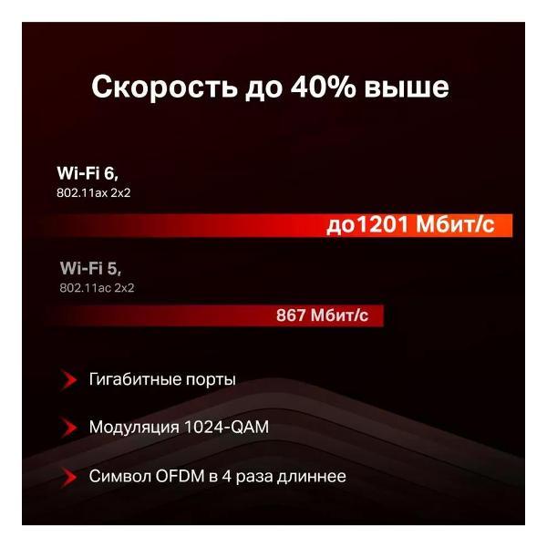 Wi-Fi роутер Mercusys MR60X AX1500