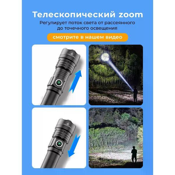 Фонарь ручной StrikeX Подствольный фонарь тактический для охоты на оружие