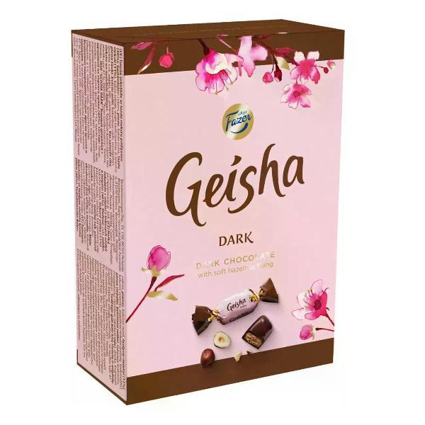 Конфеты Fazer Конфеты "Geisha" из тем.шок., с ореховой начинкой, 2х150 гр.