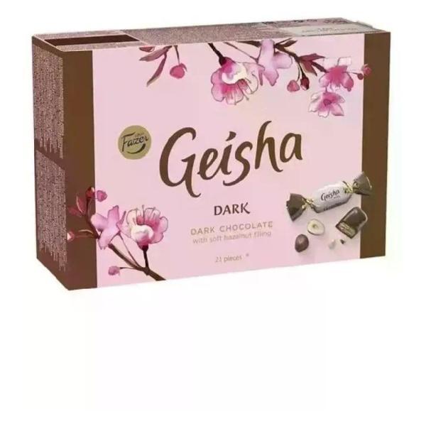 Конфеты Fazer Конфеты "Geisha" из тем.шок., с ореховой начинкой, 2х150 гр.