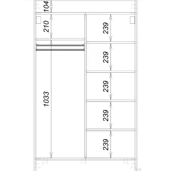 Шкаф распашной Львиная семейка Монтессори
