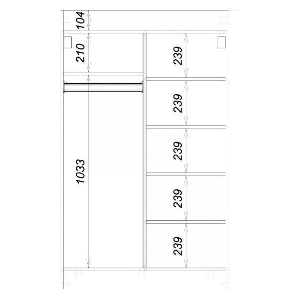 Шкаф распашной Львиная семейка Монтессори