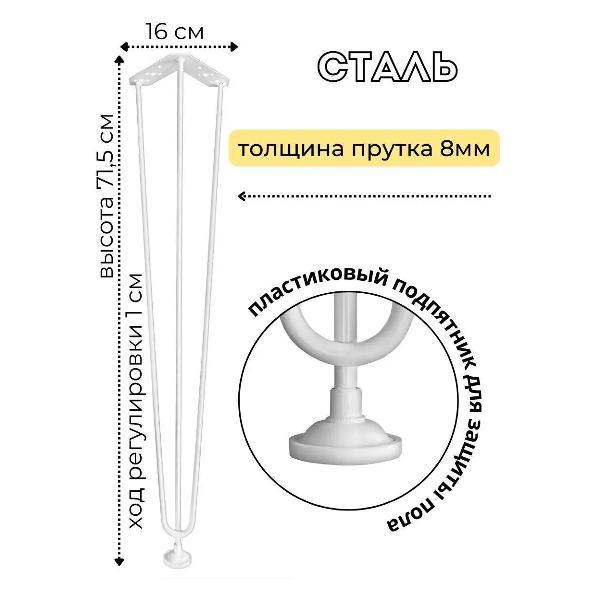 Ножка мебельная ТПП САЛВЕ Ножки мебельные для стола опора подстолье