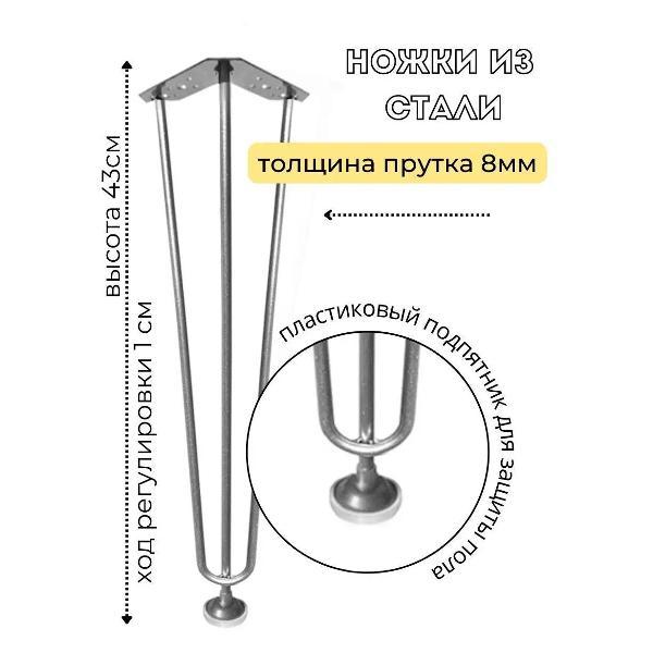 Ножка мебельная ТПП САЛВЕ Опора мебельная ножки для мебели металл