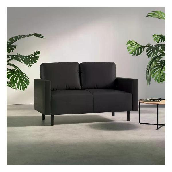 Диван САЛОН ТРОН Диван Сканди 120 см, экокожа черный
