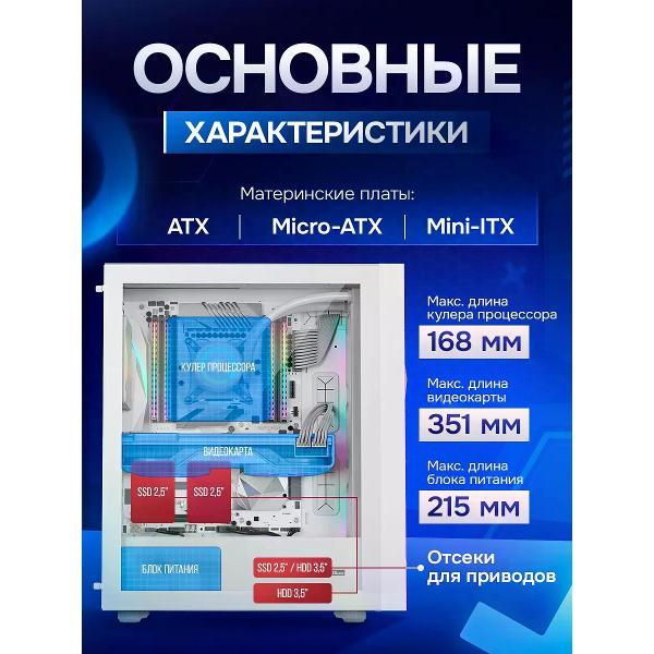 Корпус для компьютера Genesis DIAXID 605 ARGB