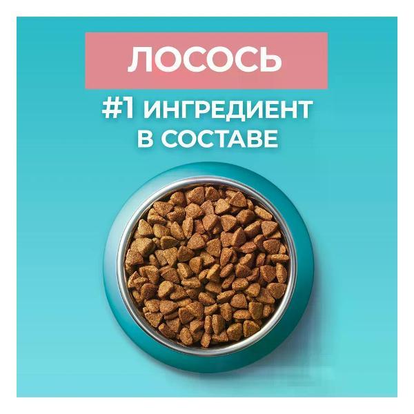 Корм сухой PURINA ONE для взрослых стерилизованных кошек, лосось, 1.5кг