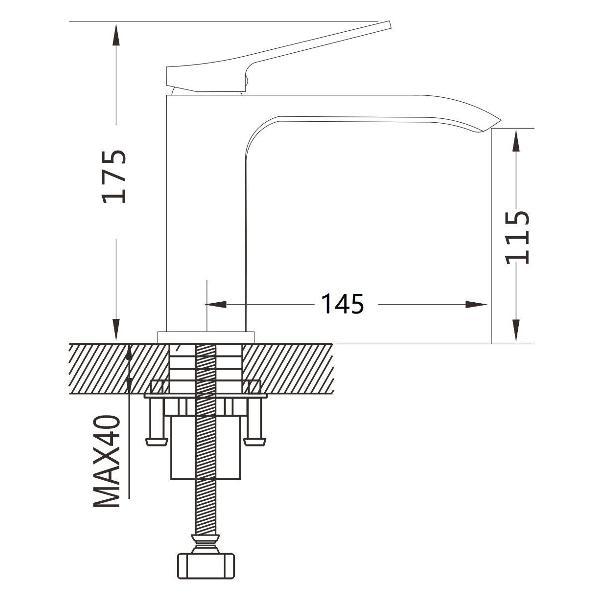 Смеситель Shevanik смеситель для раковины Shevanik S4LP00RV1GBH