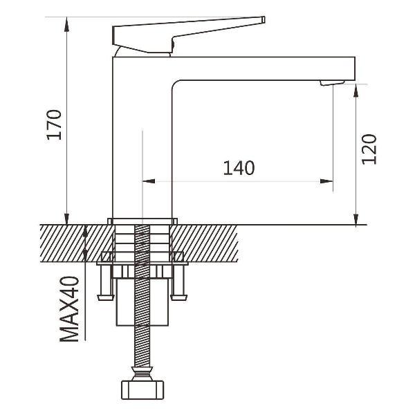 Смеситель Shevanik смеситель для раковины Shevanik S8SP90OK1HGY-1RT