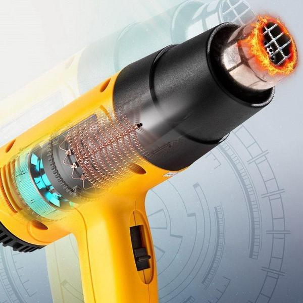 Фен строительный Deli Tools DL391202