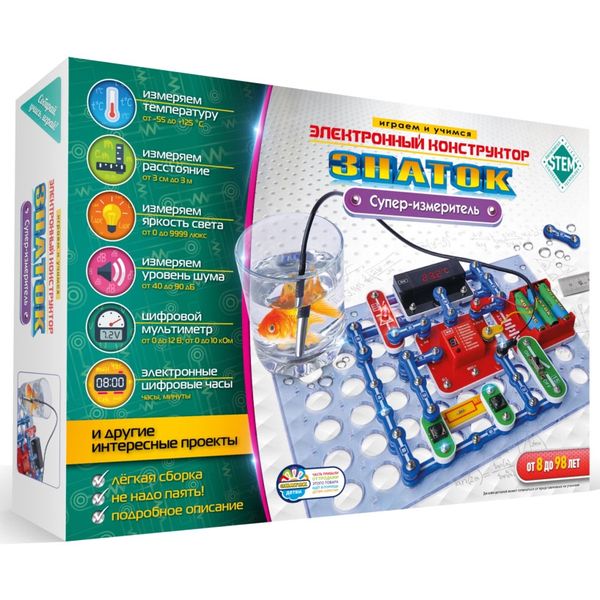 Конструктор детский Знаток ZP-70694 Эл.конструктор: Супер-измеритель
