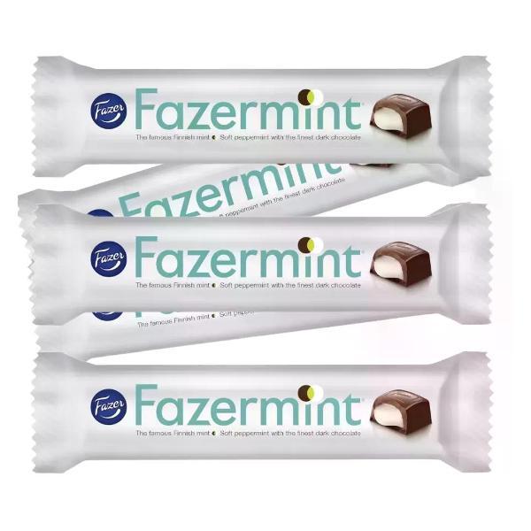 Шоколад плиточный Fazer Шоколадный батончик мята в темном шоколаде, 3х37гр.