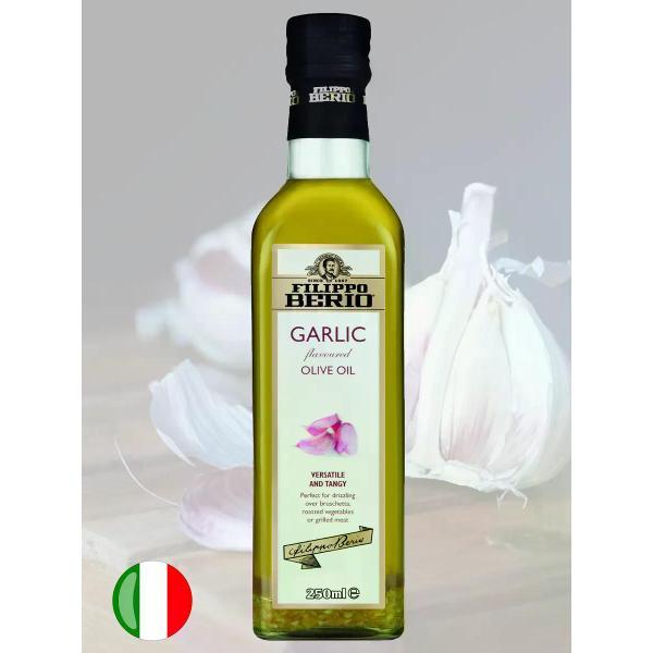 Масло растительное Filippo BERIO Оливковое масло нерафин. Extra Virgin с чесноком, 250мл