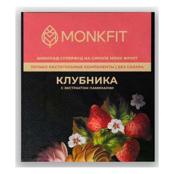 Шоколад плиточный MONKFIT Шоколад "Ягодное ассорти" на сиропе монк фрукт, 4 вида
