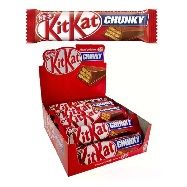 Батончики шоколадные NESTLE. Батончик KitKat Chunky, 12шт по 38гр.