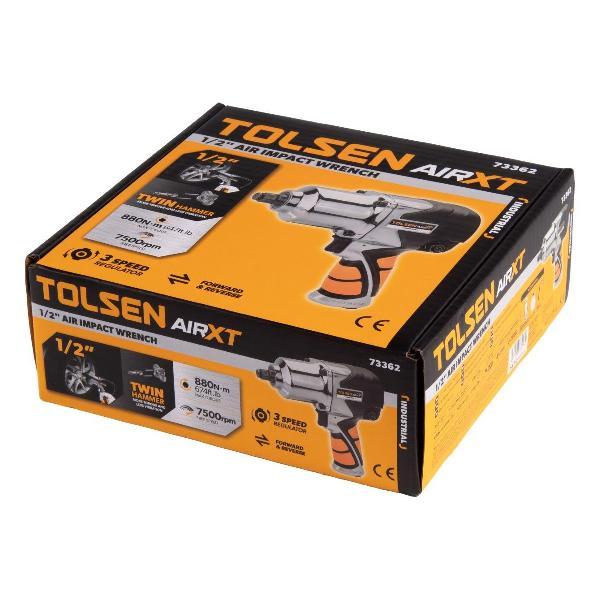 Гайковерт TOLSEN Гайковерт пневматический ударный 1/2", 880 Нм TT73362