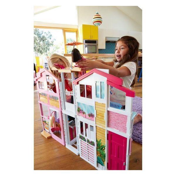 Кукольный домик и мебель Barbie Городской дом Малибу DLY32