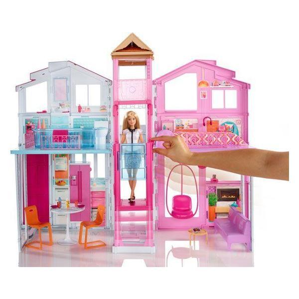 Кукольный домик и мебель Barbie Городской дом Малибу DLY32