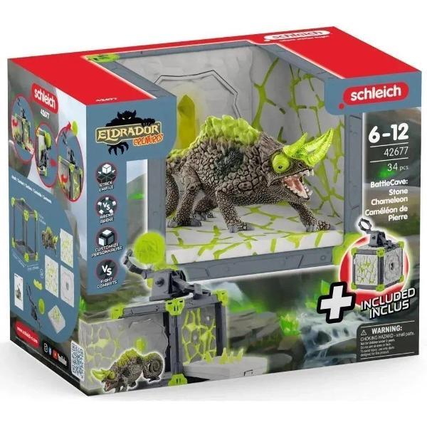 Фигурка Schleich Набор Eldrador 42677 Боевая пещера Камня и Каменный хамелеон
