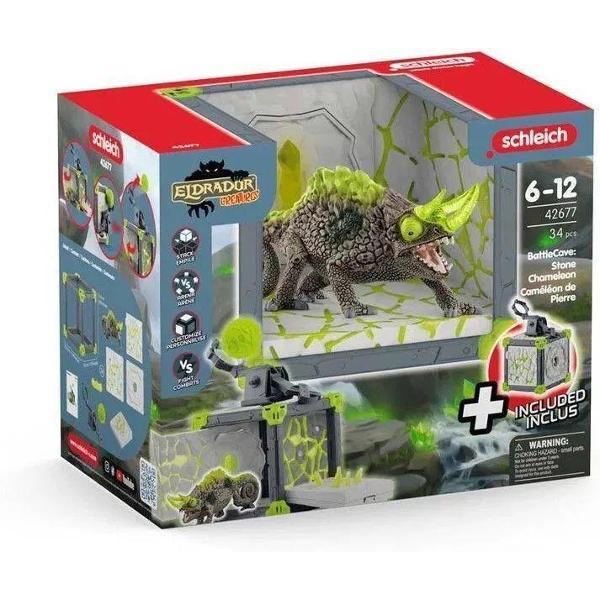 Фигурка Schleich Набор Eldrador 42677 Боевая пещера Камня и Каменный хамелеон